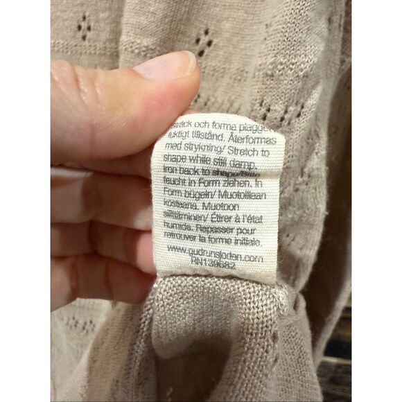 Gudrun Sjoden tan knit top size Medium - Picture 5 of 7